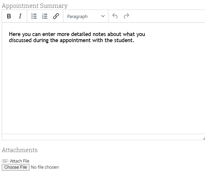 Compose Appointment Summary Report