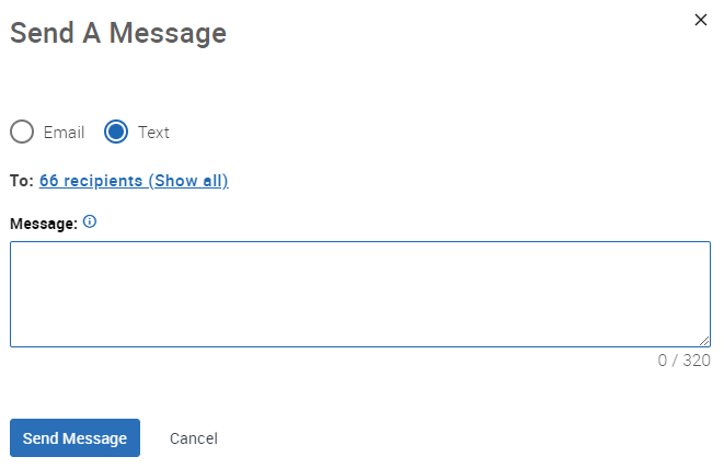 New Text Message Window