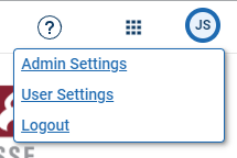 Select user settings from the menu