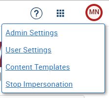 Content Templates Menu