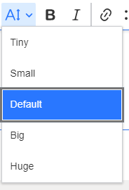 Select your font size