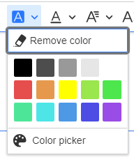 Select background color options