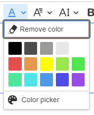 Select text color