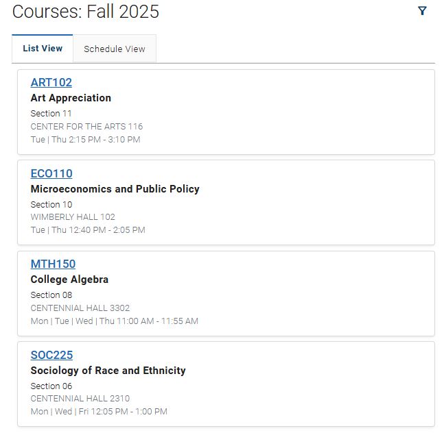 List View Example